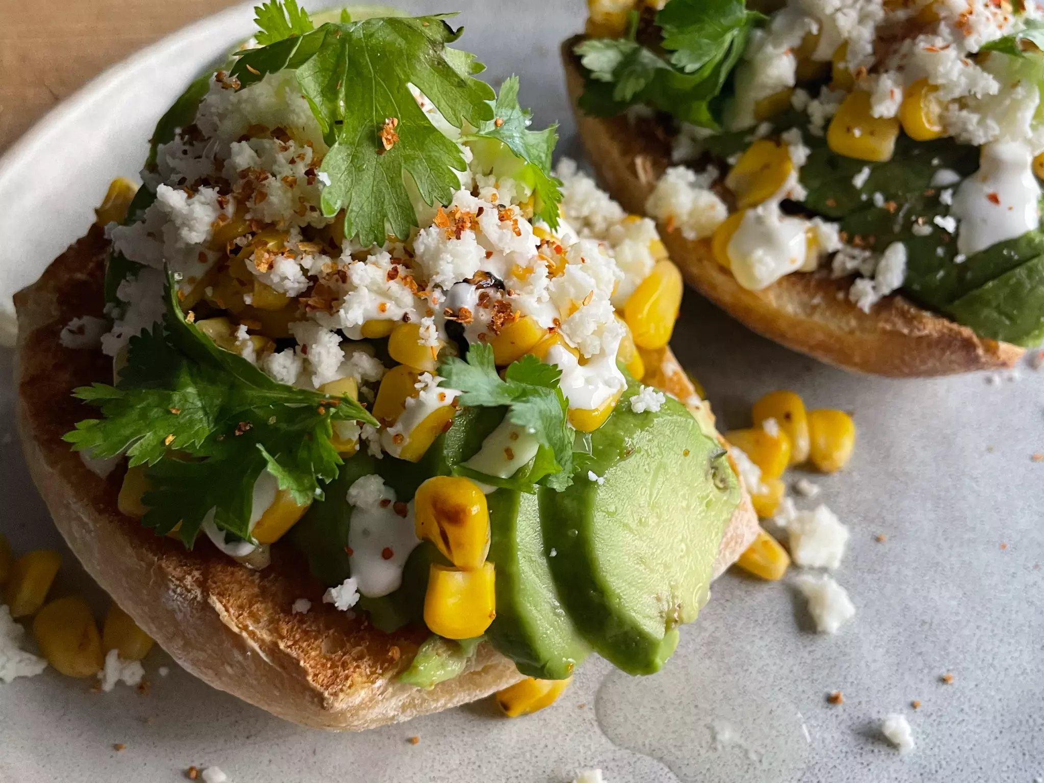 Mexican Street Corn Avocado Toast