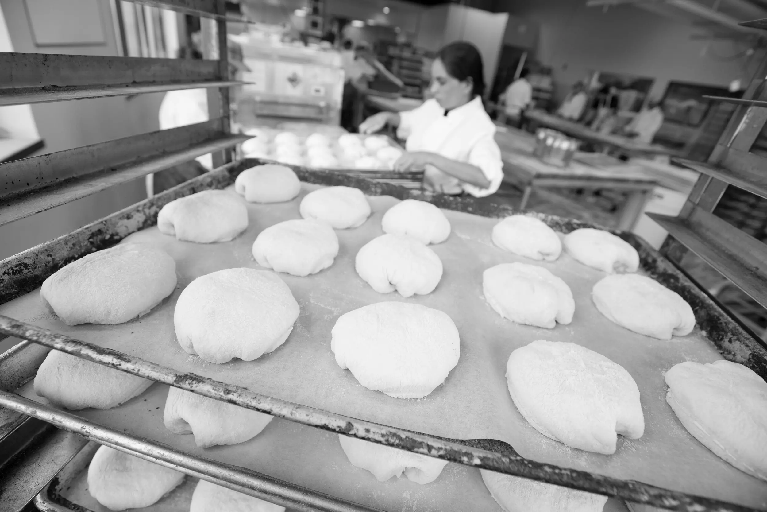 Loaves on Rack Resting Before Baking